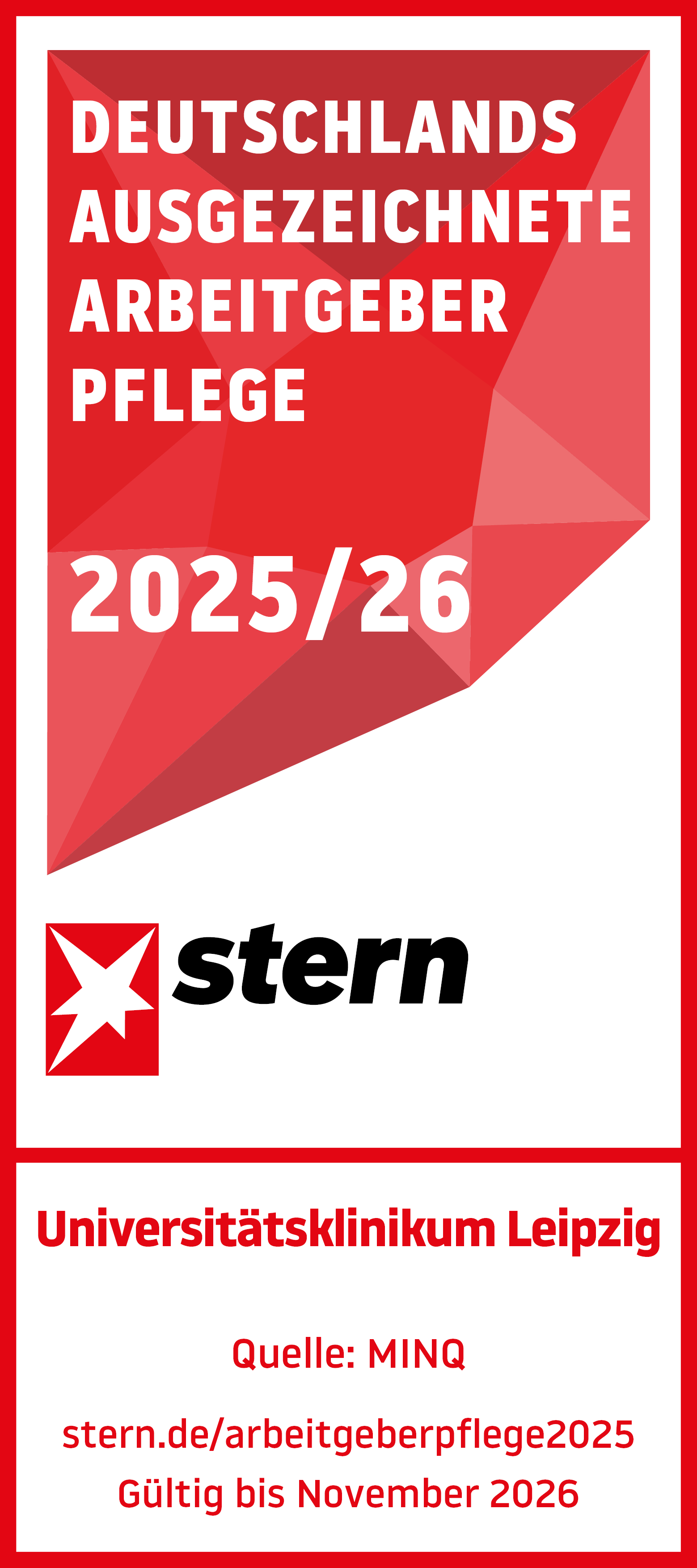 Arbeitgeber Pflege Siegel 24/25 - Stern Magazin